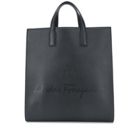 Salvatore Ferragamo logo-debossed tote bag - Preto