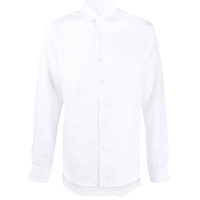 Salvatore Ferragamo long-sleeve linen shirt - Branco