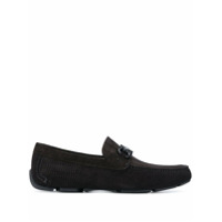 Salvatore Ferragamo Mocassim Gancini com trama - Preto