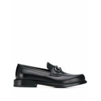 Salvatore Ferragamo Mocassim Gancini de couro - Preto