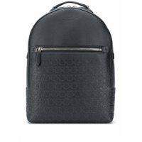 Salvatore Ferragamo Mochila Gancini gravado de couro - Preto