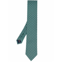 Salvatore Ferragamo puppies-print silk tie - Verde