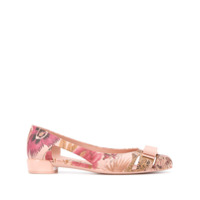 Salvatore Ferragamo Sapatilha Vara com estampa floral - Rosa