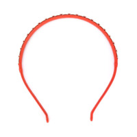 Salvatore Ferragamo Tiara de couro com corrente - Vermelho