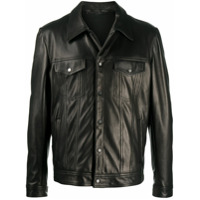 Salvatore Santoro Jaqueta de couro com abotoamento - Preto