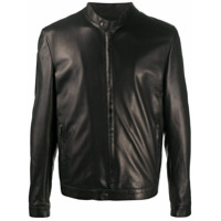 Salvatore Santoro Jaqueta de couro com zíper - Preto