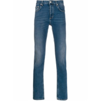 Sandro Paris Calça jeans slim com lavagem estonada - Azul