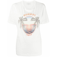 Sandro Paris Camiseta com estampa de praia - Branco