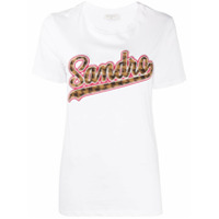 Sandro Paris Camiseta com logo texturizado - Branco