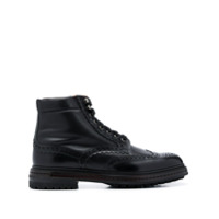 Santoni Ankle boot com detalhe brogue - Preto