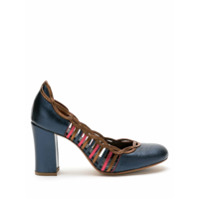 Sarah Chofakian Scarpin Kansas de couro - Azul