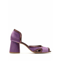 Sarah Chofakian Scarpin Velvet com recortes - Roxo