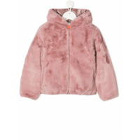 Save The Duck Kids reversible faux fur padded coat - Rosa