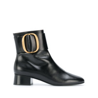 See by Chloé Ankle boot de couro com fivela - Preto