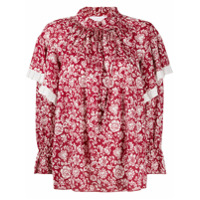 See by Chloé Blusa com babados e estampa floral - Vermelho