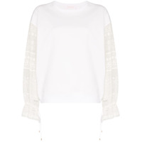 See by Chloé Blusa mangas longas de algodão com renda - Branco