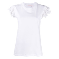 See by Chloé Camiseta com pregas e babados nas mangas - Branco
