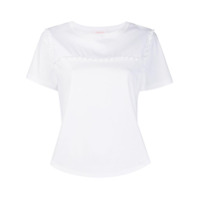 See by Chloé Camiseta cropped com acabamento ondulado - Branco