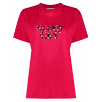 See by Chloé Camiseta mangas curtas com estampa de logo e floral - Rosa