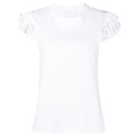 See by Chloé Camiseta slim com acabamento de babados - Branco