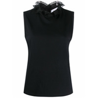 See by Chloé lace collar sleeveless blouse - Preto
