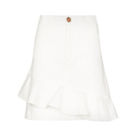 See by Chloé Minissaia jeans com babados - Branco