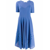 See by Chloé Vestido assimétrico com sobreposição - Azul