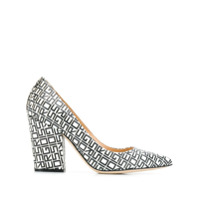 Sergio Rossi Sapato com estampa de logo - Preto