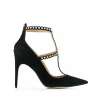 Sergio Rossi Sapato de couro com tachas - Preto