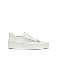 Sergio Rossi Tênis slip on de couro 'Blair' - Branco