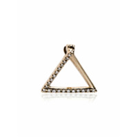 Shihara 18k yellow gold diamond triangle earring - Metálico