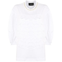 Simone Rocha Blusa com detalhe perfurado - Branco