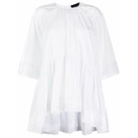 Simone Rocha Blusa de algodão com acabamento bordado - Branco