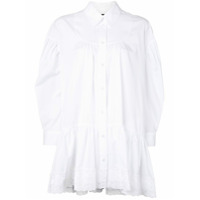 Simone Rocha Camisa de algodão com aplicação de renda - Branco