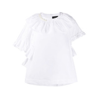 Simone Rocha Camiseta com detalhe de babados - Branco