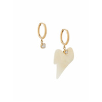 Simone Rocha Par de brincos com detalhe de cristais - Neutro