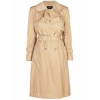 Simone Rocha Trench coat com cinto e detalhe franzido - Neutro