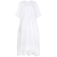 Simone Rocha Vestido midi com renda e amarração - Branco