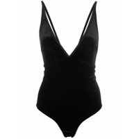 Simone Wild Body de veludo com laço frontal - Preto