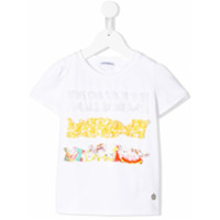 Simonetta Camiseta com aplicação franzida - Branco