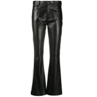 Simonetta Ravizza Calça bootcut Zea de couro - Preto