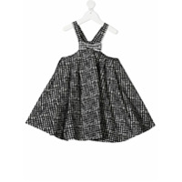 Simonetta Vestido salopete com detalhe de laço - Preto