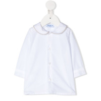 Siola Camisa de algodão com acabamento contrastante - Branco