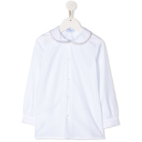 Siola Camisa de algodão com acabamento contrastante - Branco