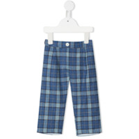 Siola check pattern pull-on trousers - Azul