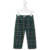 Siola check pattern pull-on trousers - Verde
