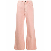 Slvrlake Calça jeans pantalona Grace cintura alta - Rosa