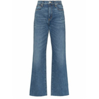 Slvrlake Calça jeans reta com efeito desbotado - Azul
