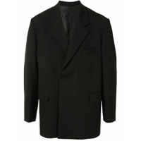 SOLID HOMME Blazer com abotoamento simples de lã - Preto