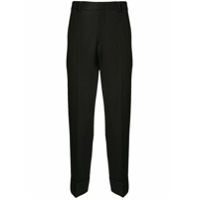 SOLID HOMME Calça de alfaiataria com cintura média - Preto